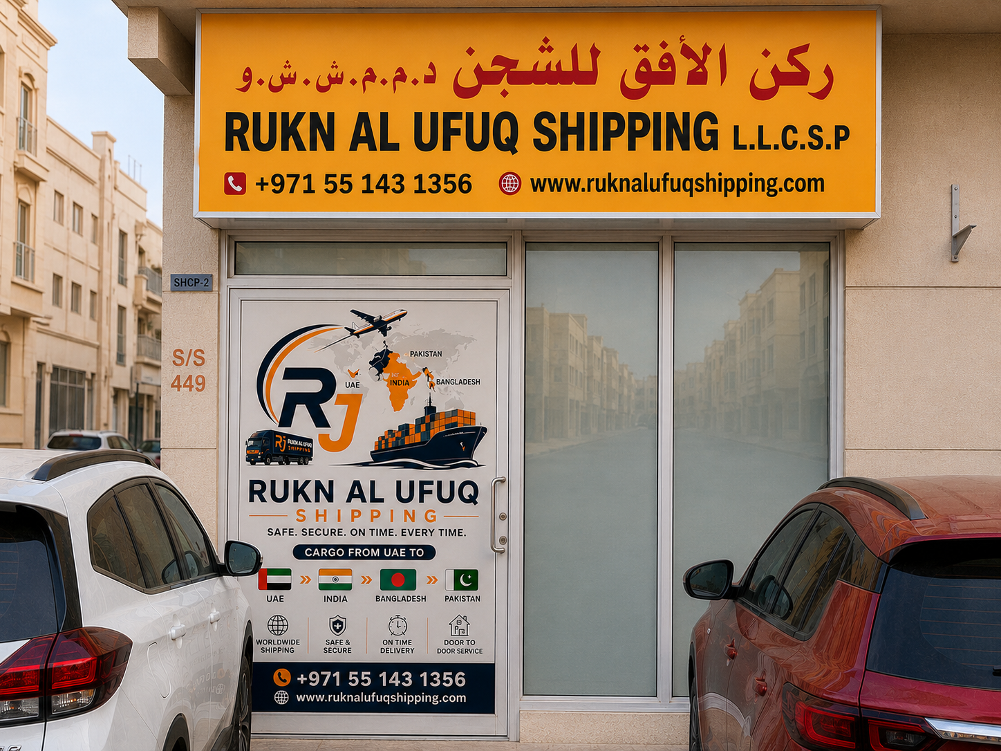 Rukn Al Ufuq Shipping shop in Sharjah